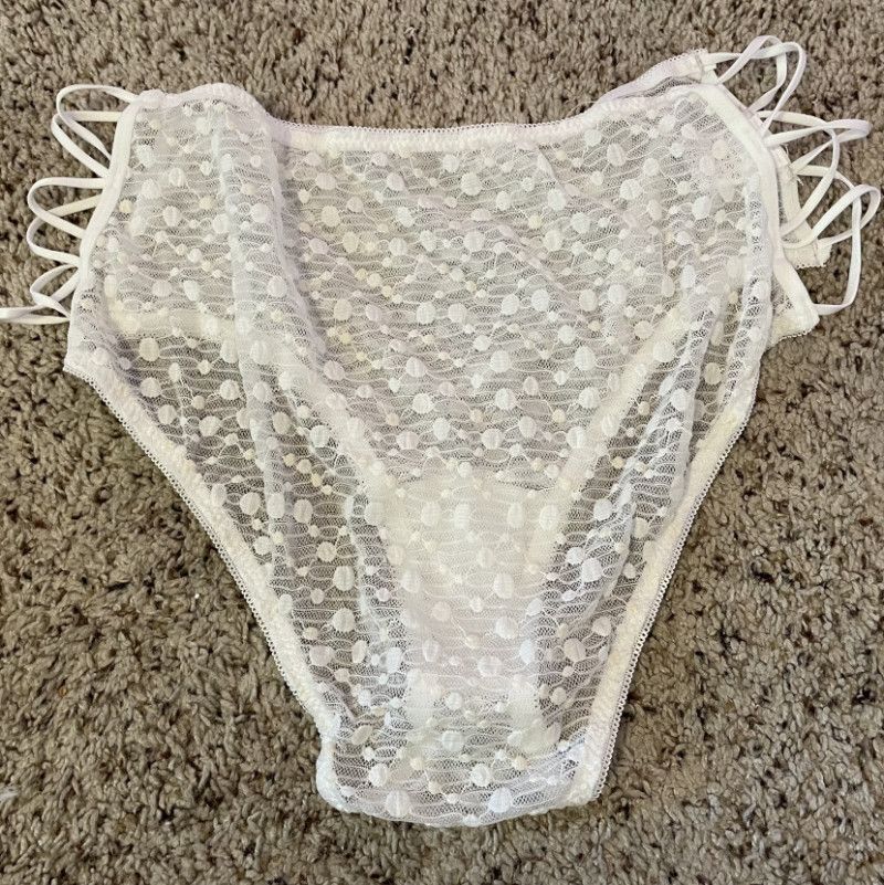 White lace panties