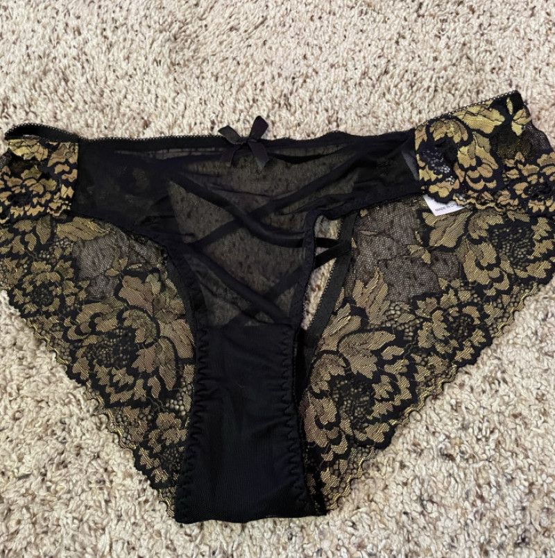 Tan Lace Flower panties