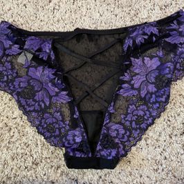 Purple lace flower  panties