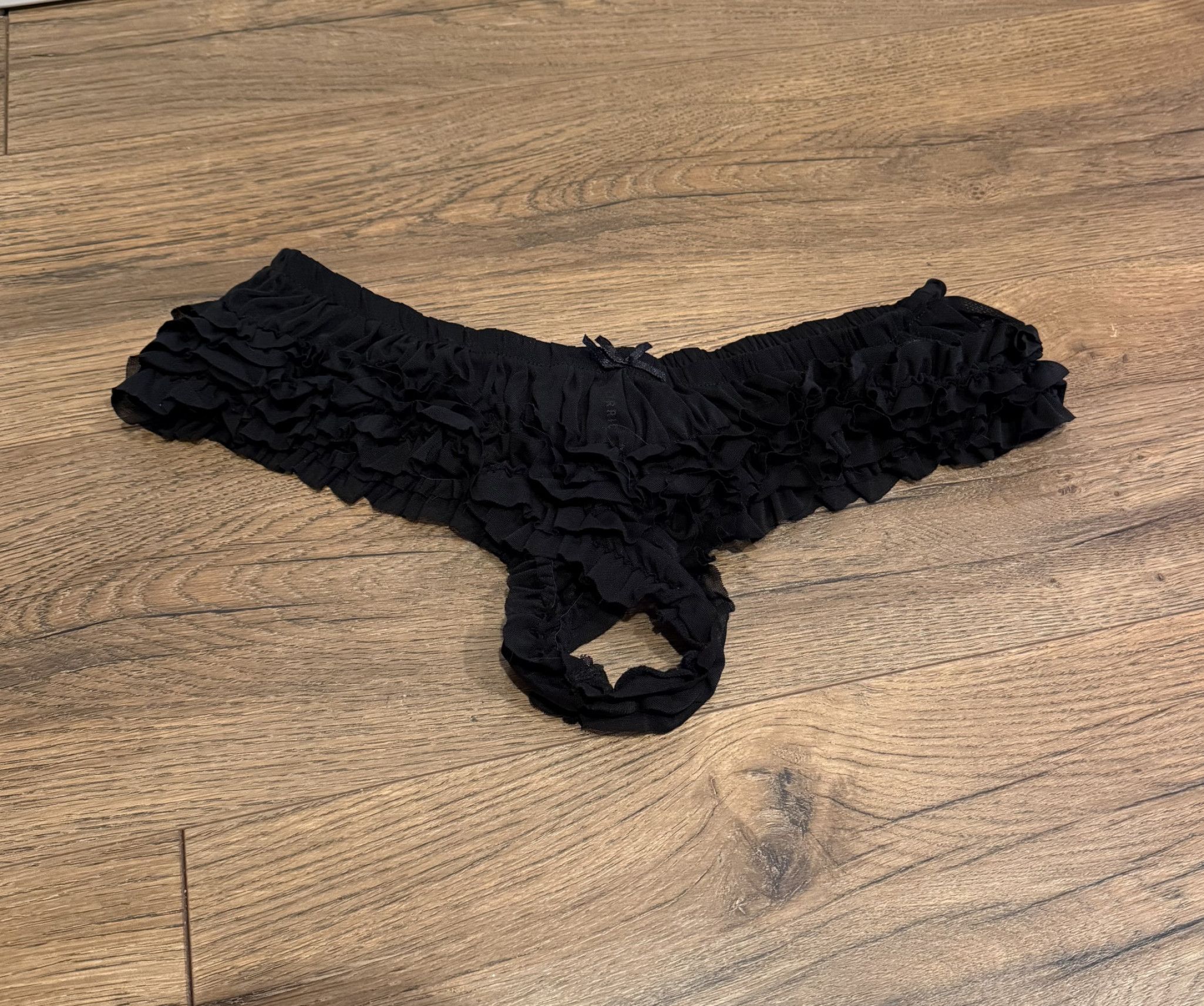 Used Black Ruffle Panties