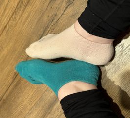 Pink and Blue Ankle socks