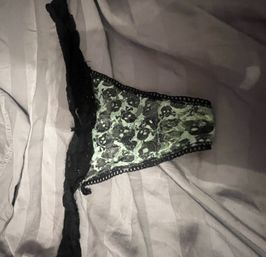 Green and black skull thong