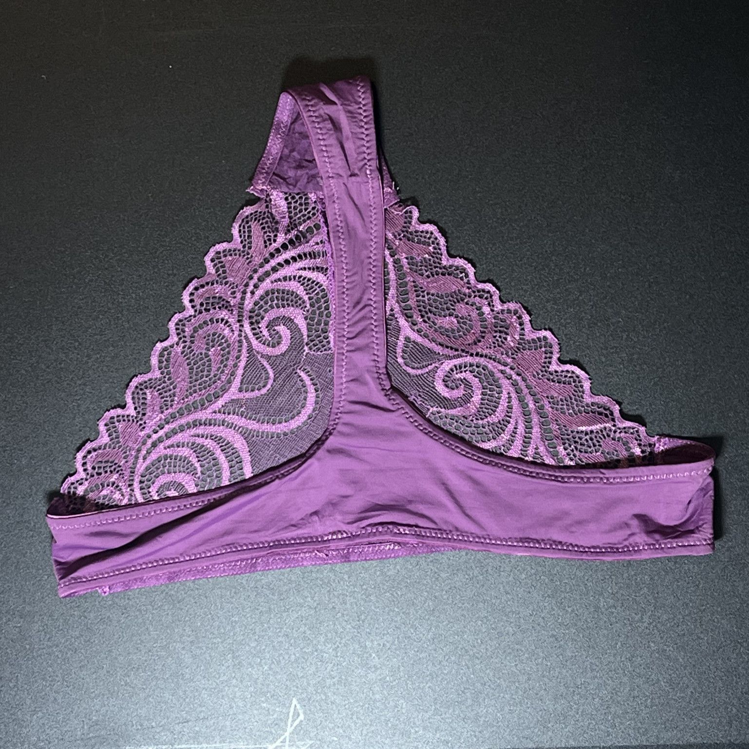 Mayas Purple Lace Thong