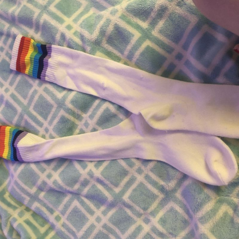 Rainbow striped socks