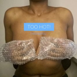 Popping Bubble Wrap on My Boobies