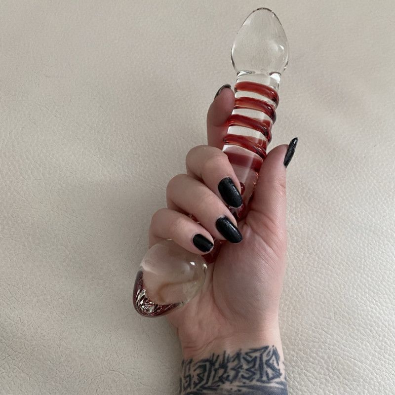 Beautiful glass dildo