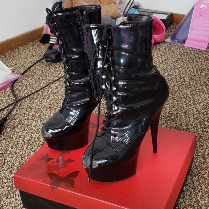 Black Pleaser Stripper Boots