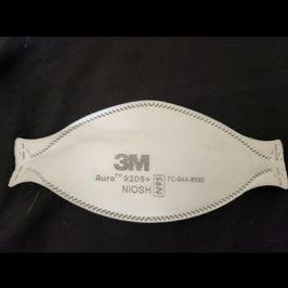 Used and worn 3M Aura N95 mask