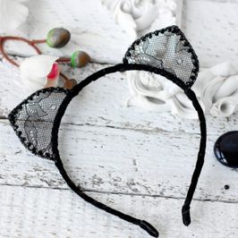 Black Cat Ears Headband