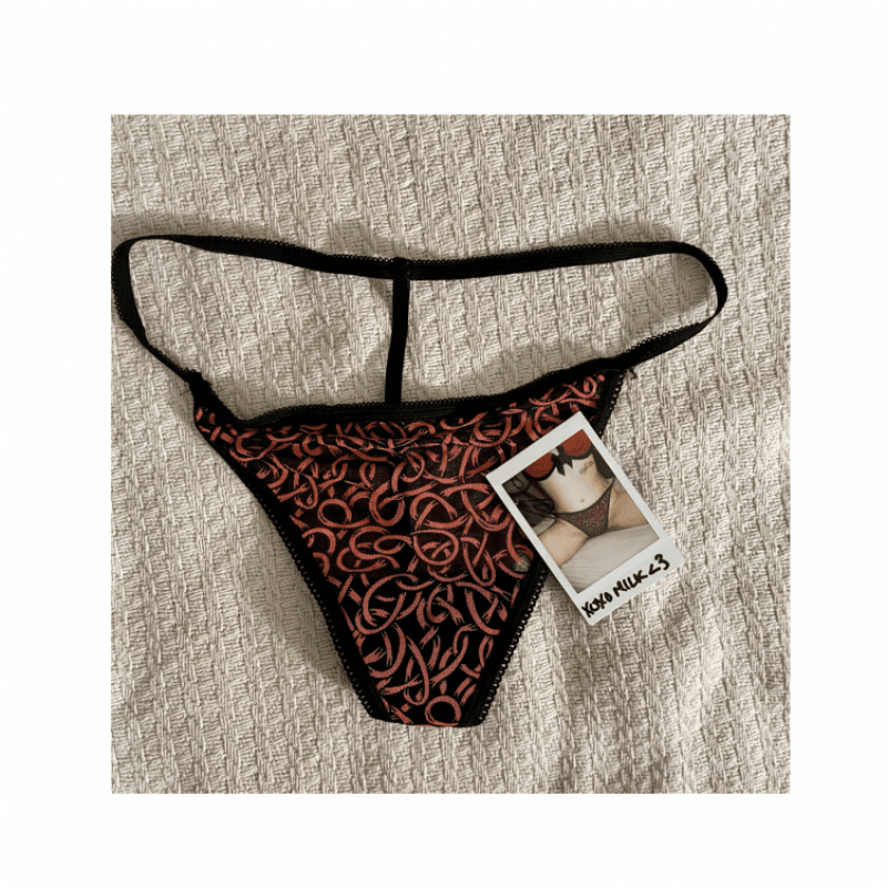 Red Black Mesh GString