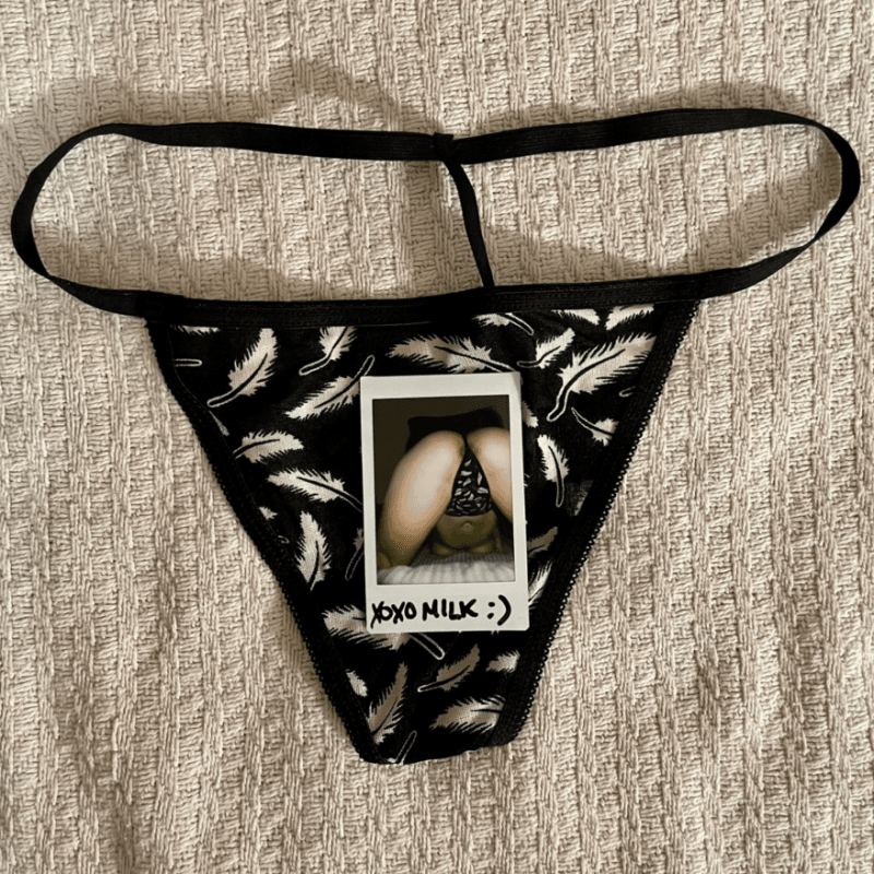 Mesh GString Thong with Polaroid