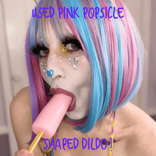 Used Popsicle Shaped Fantasy Dildo Also Used by My Ex Roomie