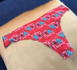 Red first Christmas panties DDLG with bonus