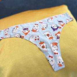 Light blue ghost trick or treat panties with bonus!