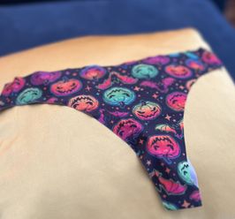 multicolor pumpkin and bat Halloween panties with bonus!