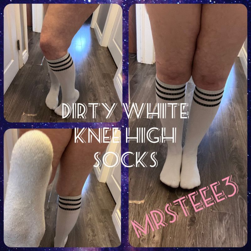 Dirty White Knee Highs