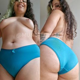 Worn Teal Full Back Panties