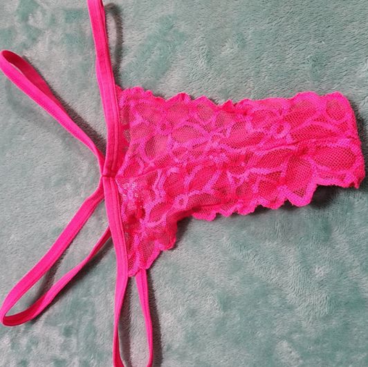 Hot Pink Lace Thong