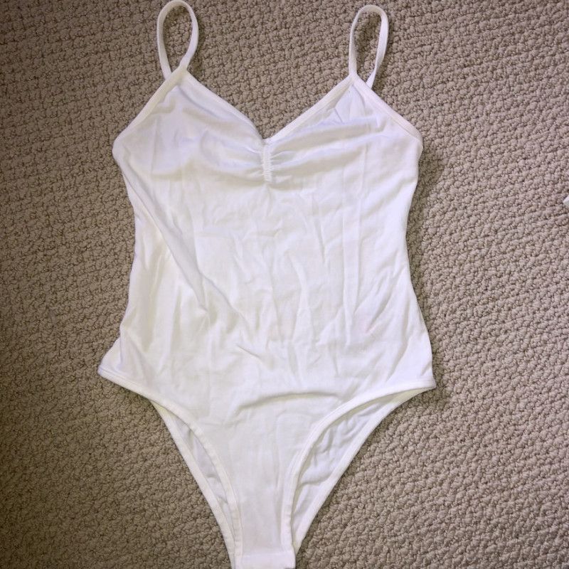 White Cheeky Cotton Bodysuit