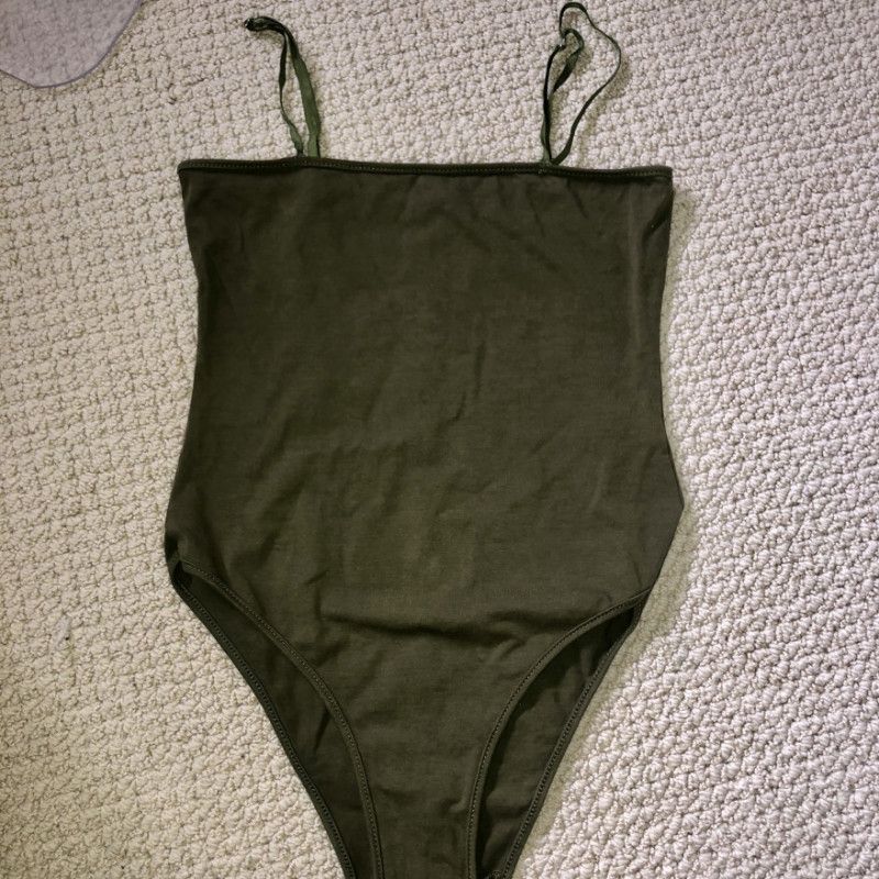 Green Cheeky Cotton Bodysuit