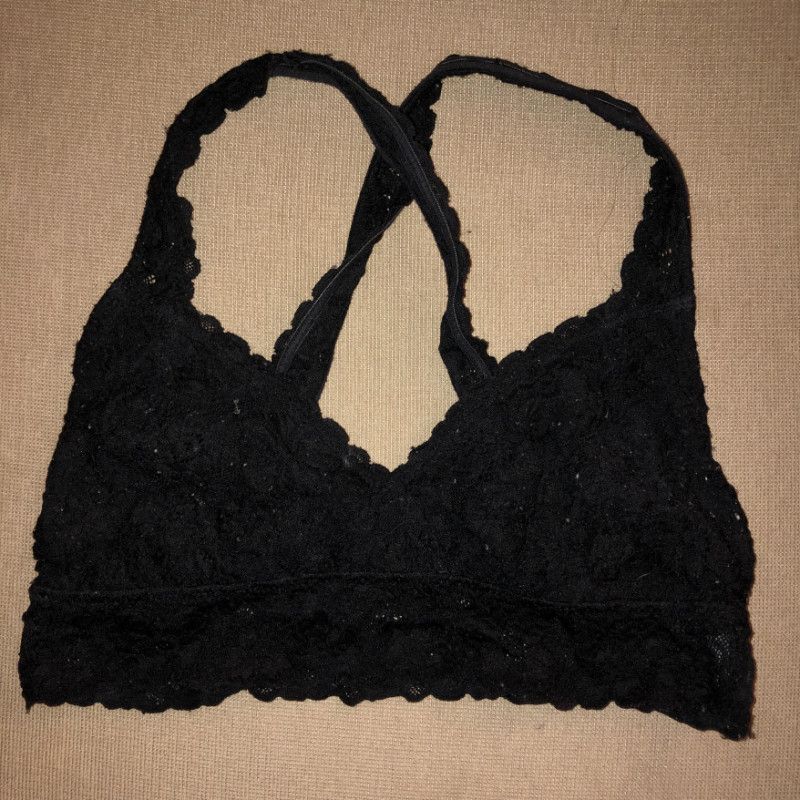 Black Lace Halter Bralette