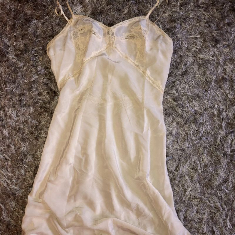 Cream Soft Lace Lingerie Dress