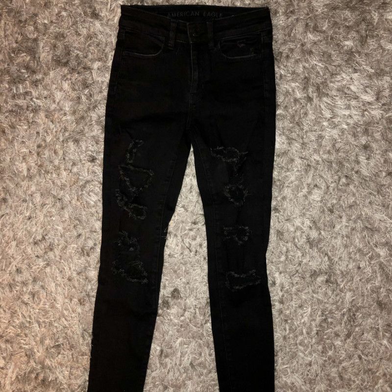 Black Ripped Jeggings