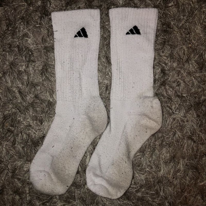 Adidas White Dirty High Socks