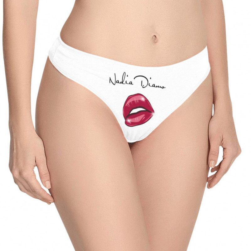 Nadia Diamo Logo Thong Panties