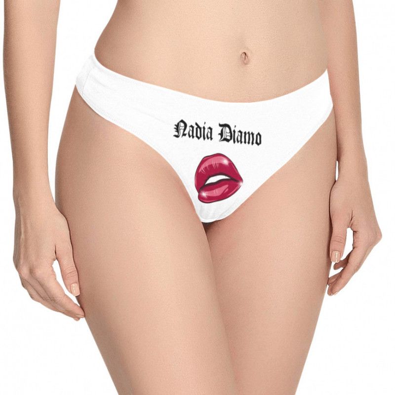 Nadia Diamo Logo Thong Panties