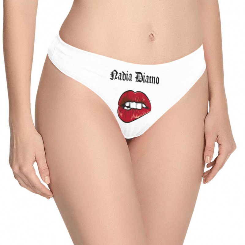 Nadia Diamo Logo Thong Panties