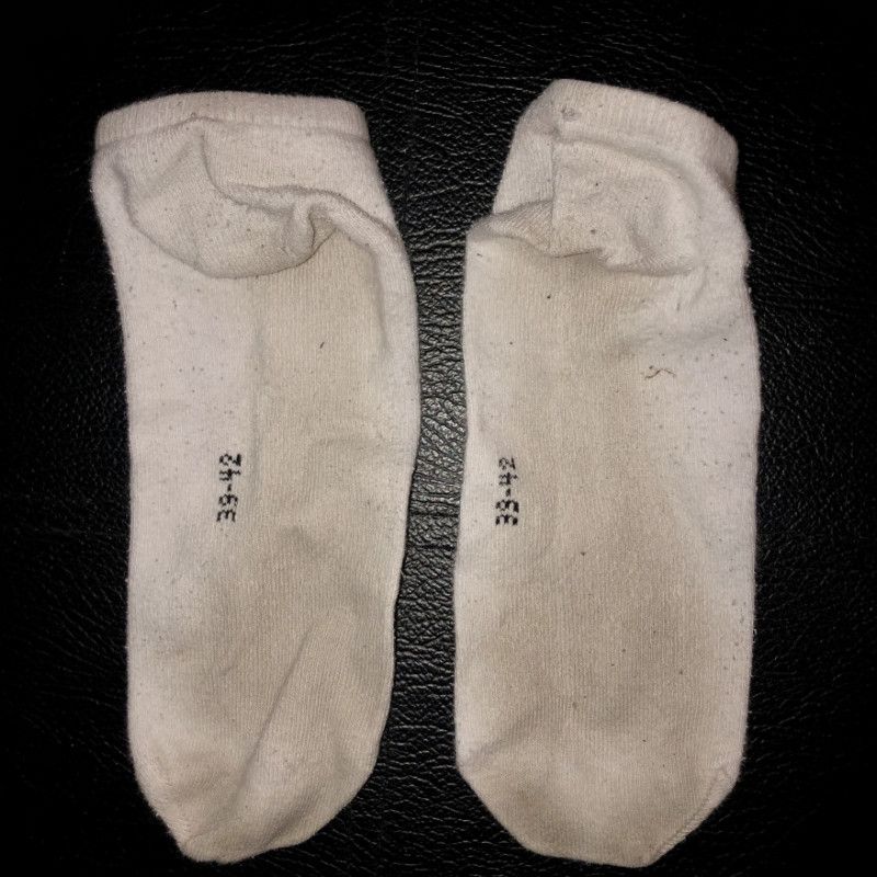 White Dirty Worn Socks