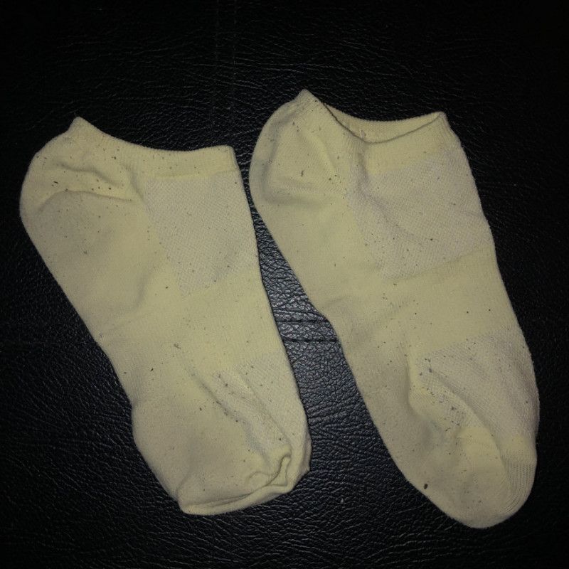 White Worn Gym Socks