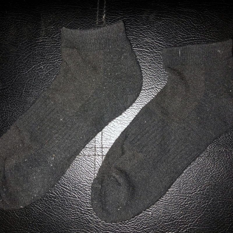 Black Worn Gym Socks