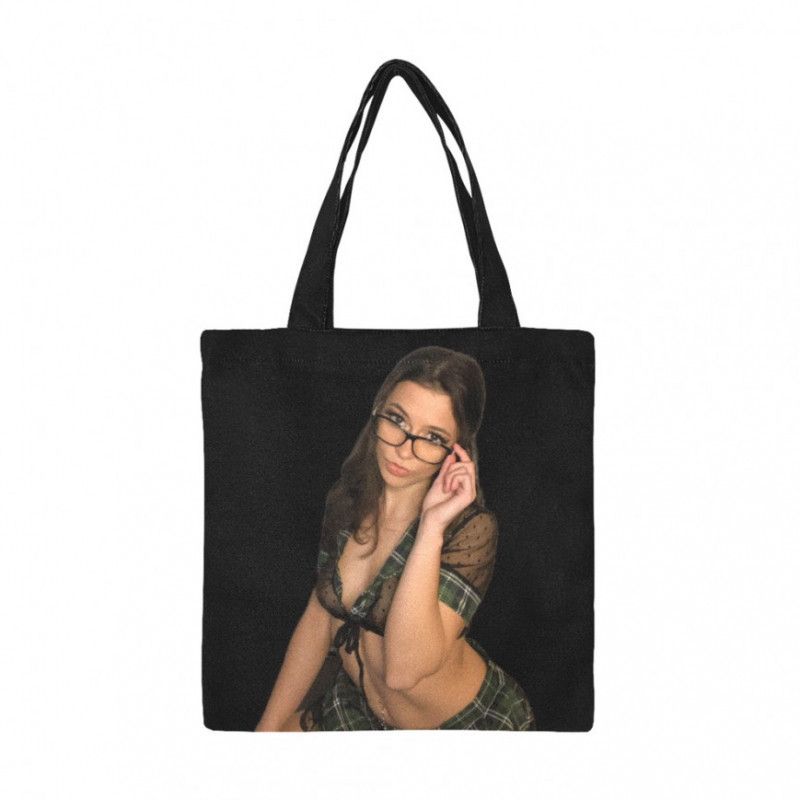 Schoolgirl Print Canvas Tote Bag