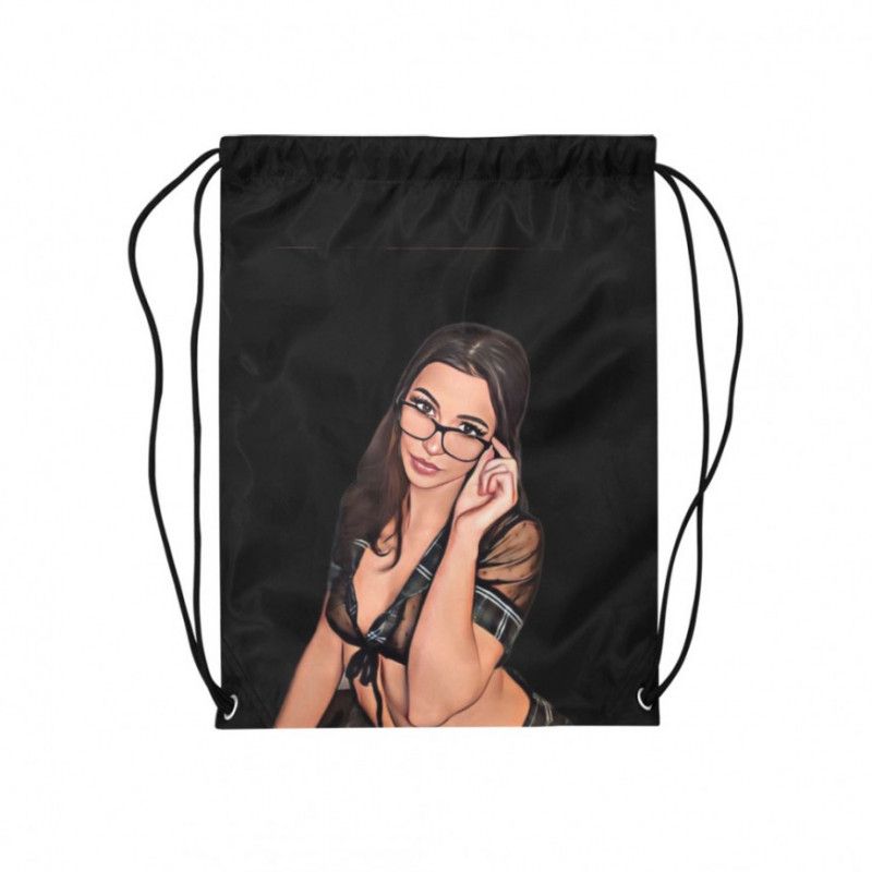 Cartoon Print Drawstring Bag