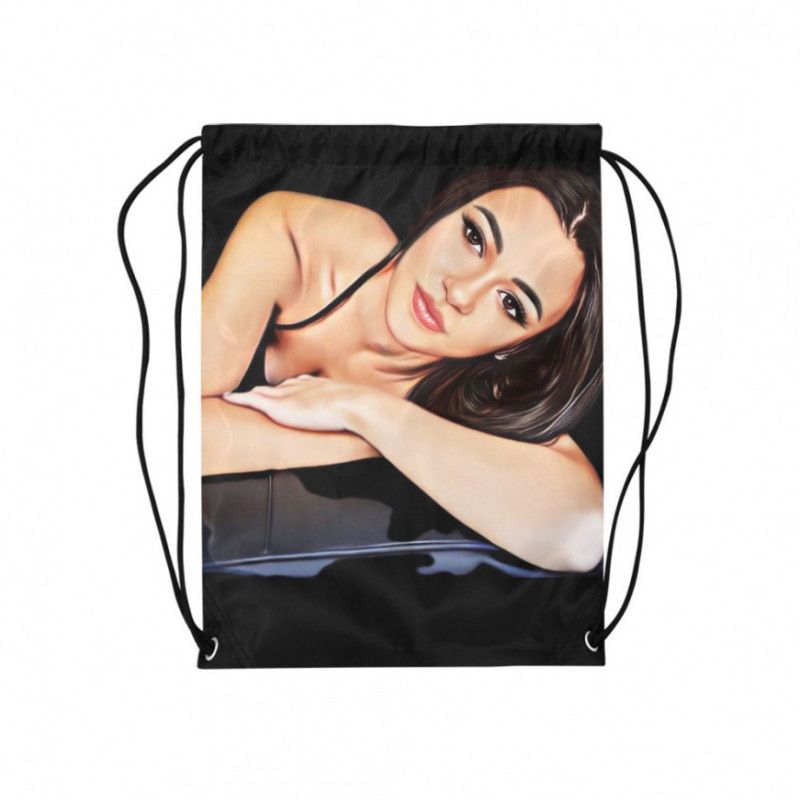 Cartoon Print Drawstring Bag