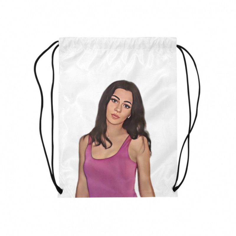 Cartoon Print Drawstring Bag