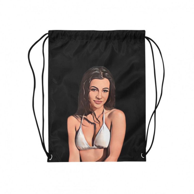 Cartoon Print Drawstring Bag