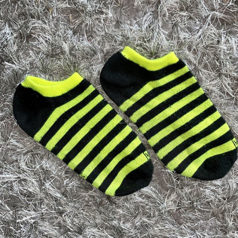 Neon Striped Ankle Socks