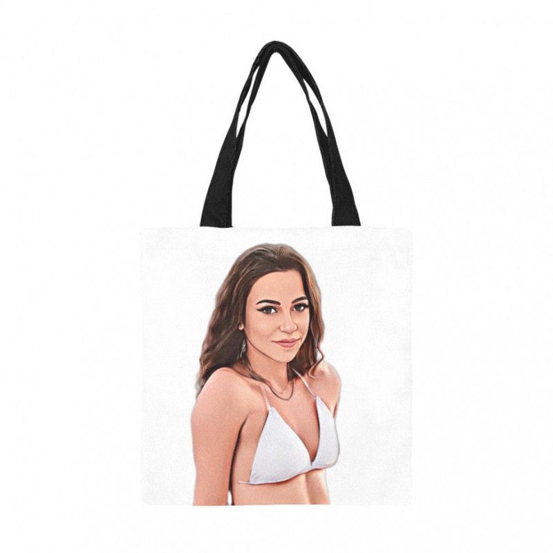 Cartoon Print Tote Bag