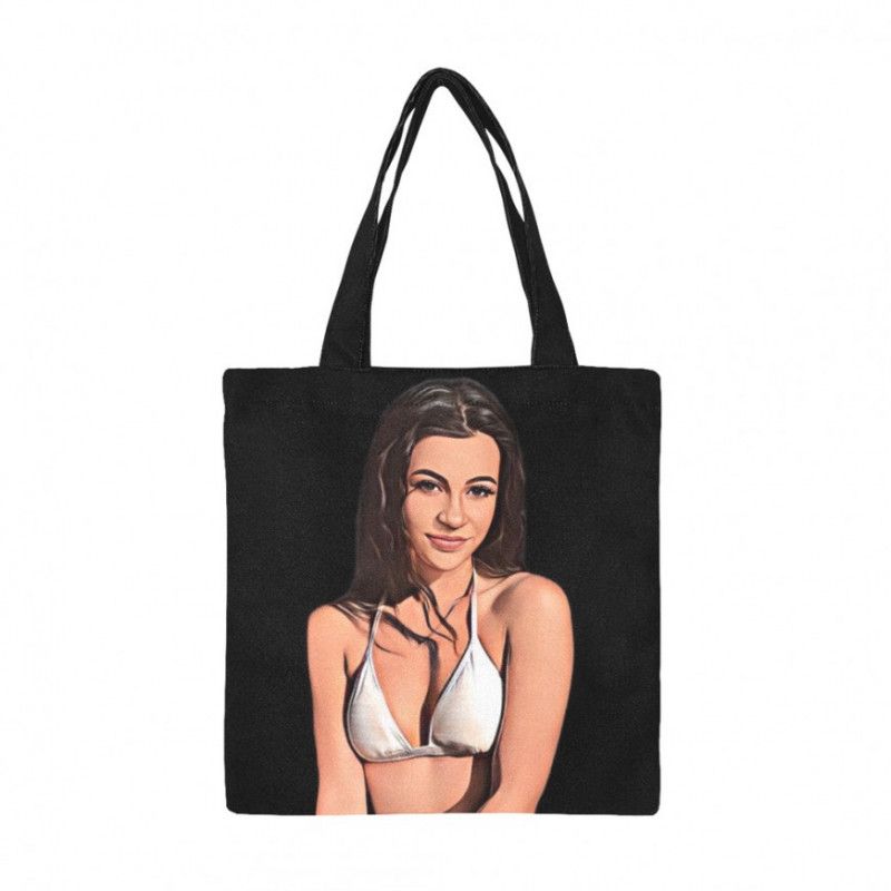 Cartoon Print Tote Bag