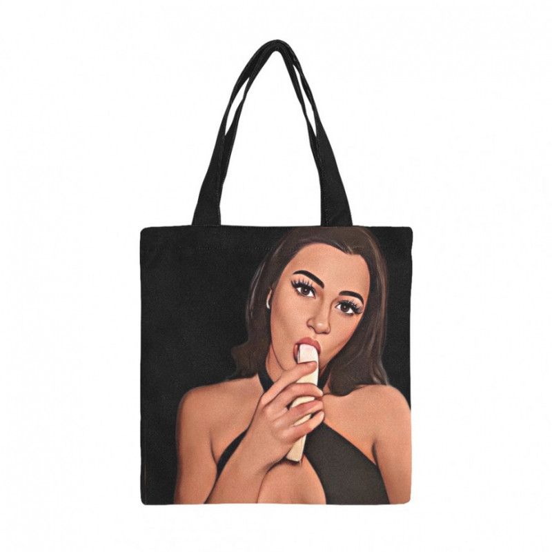 Cartoon Print Tote Bag