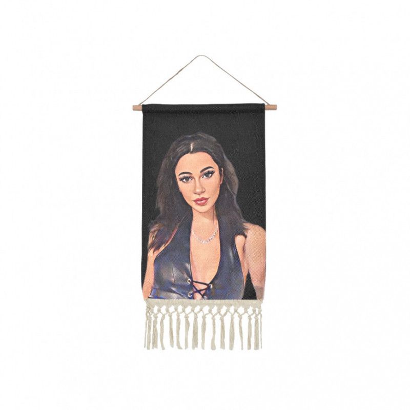 Cartoon Print Linen Wall Hanging