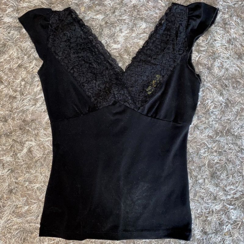 Black Lace Sexy Tshirt