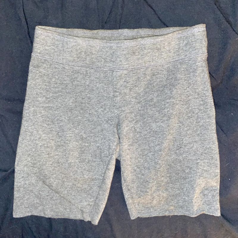 Grey Cotton Gym Biker Shorts