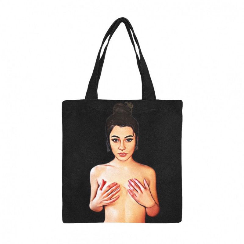 Cartoon Print Tote Bag