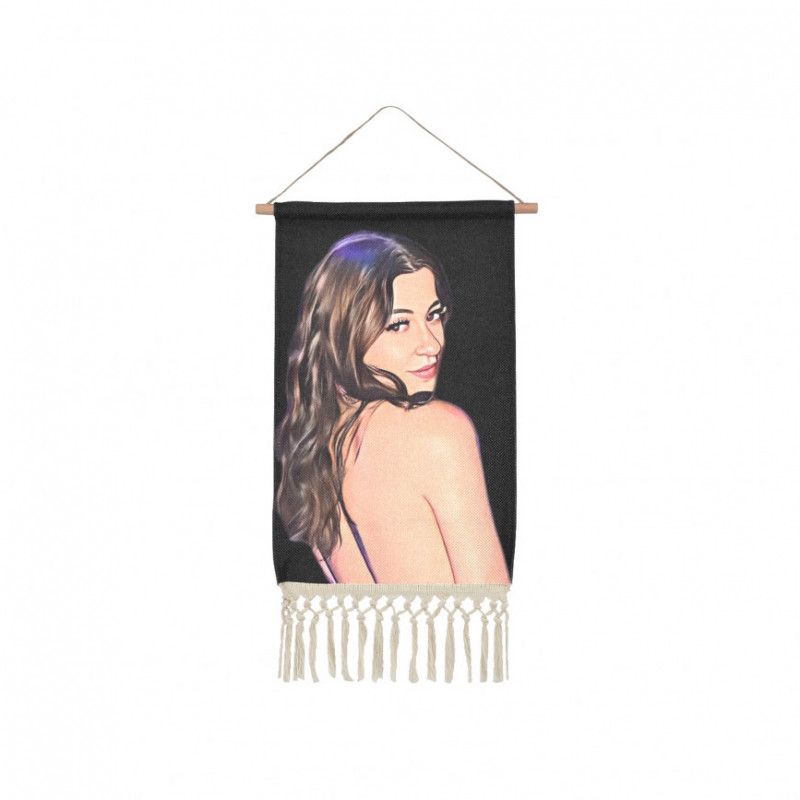 Cartoon Print Linen Wall Hanging