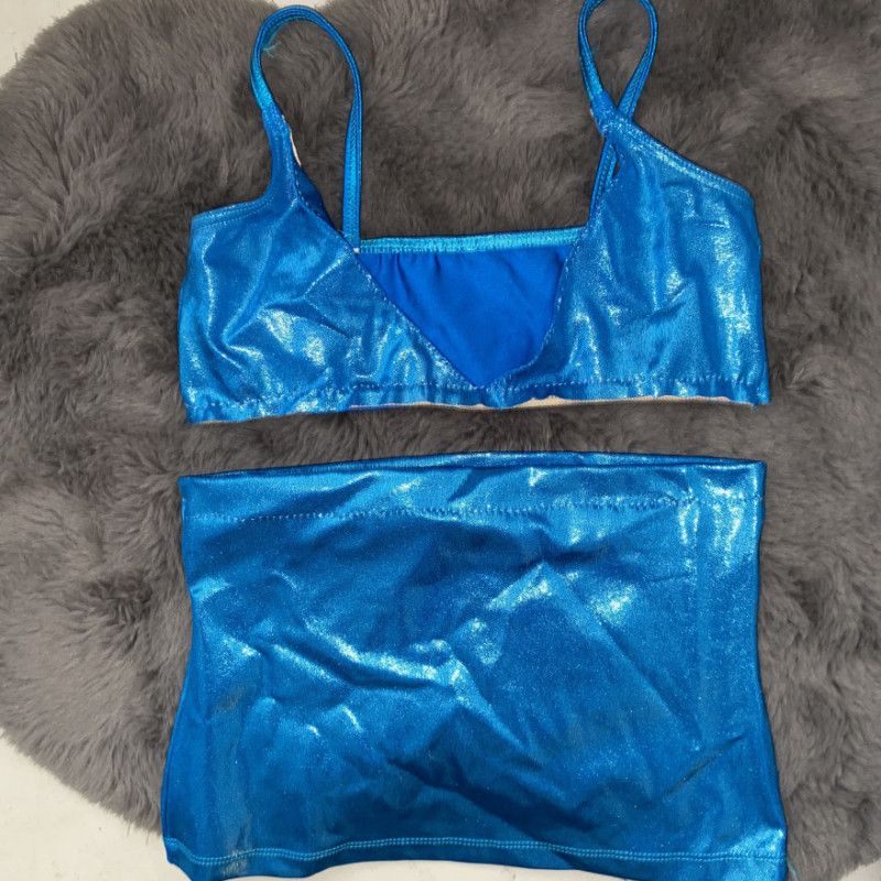 Blue Metallic Homemade Rave Set