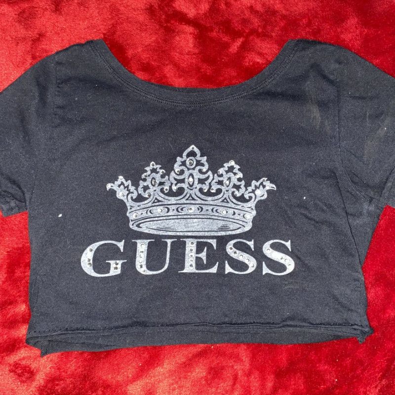 Guess Black Crop Tshirt